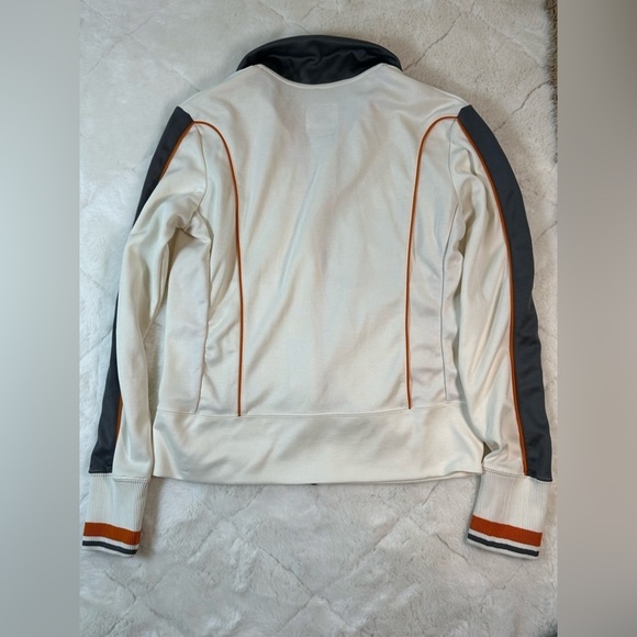 Nike vintage style 12/14 Large girls boys track style zip up jacket cream orange - Picture 2 of 6